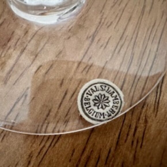 Val St Lambert Belgian Crystal Coupe Glasses – Set of 2 - Hand-Cut‎ Crystal - Picture 2 of 6